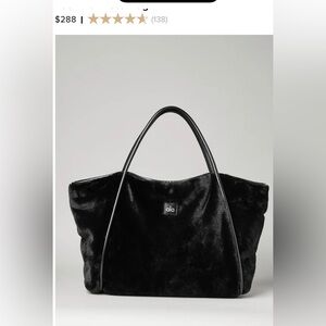 ALO FAUX FUR Tote large capacity w/padded pocket for laptop - NEW with Tags